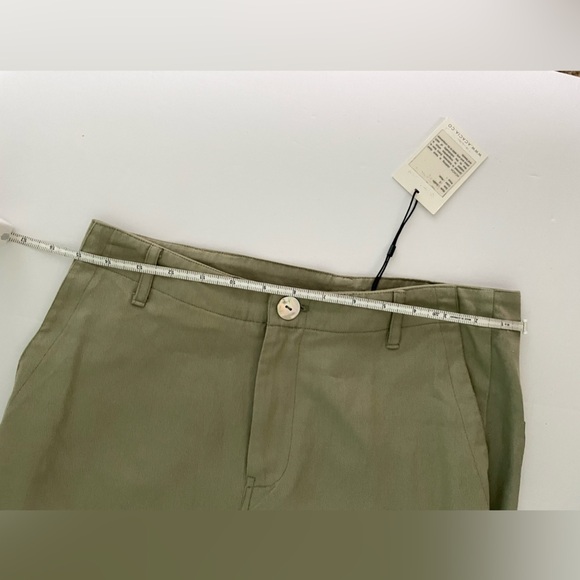 Acacia Dublin pants moss green raw hem cotton S Small - Picture 8 of 13
